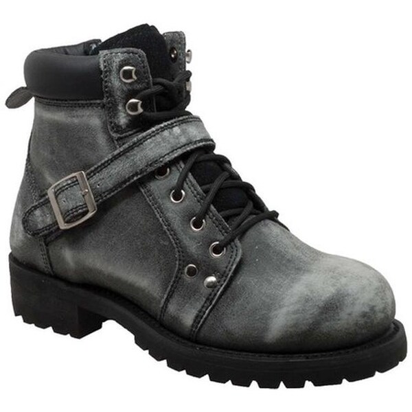 Ride Tec Mens 9143 6 Lace Zipper Black Work Boot