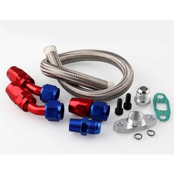 Universal Turbo Oil Return Drain Line Kit T3 T4