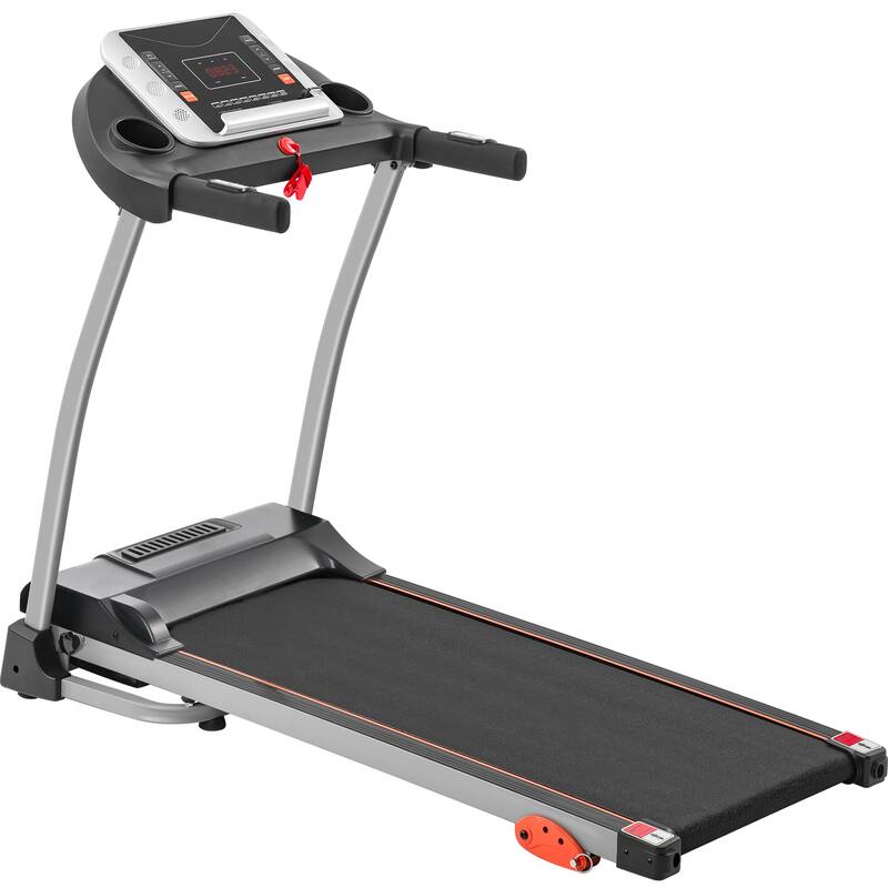 3 Incline Folding Treadmill Compact Jogging Walking Machine w12 Programs, LED Display, Heart Monitor, 2.5HP Portable Treadmill