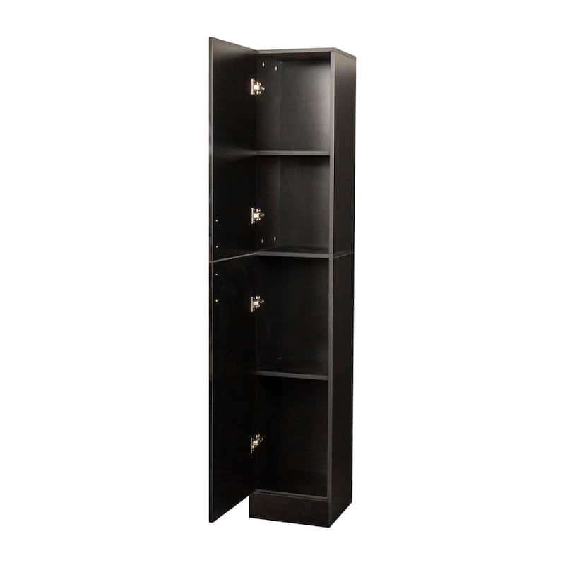 Freestanding Cabinet with Inadjustable Shelves and two Doors for Kitchen, Dining Room