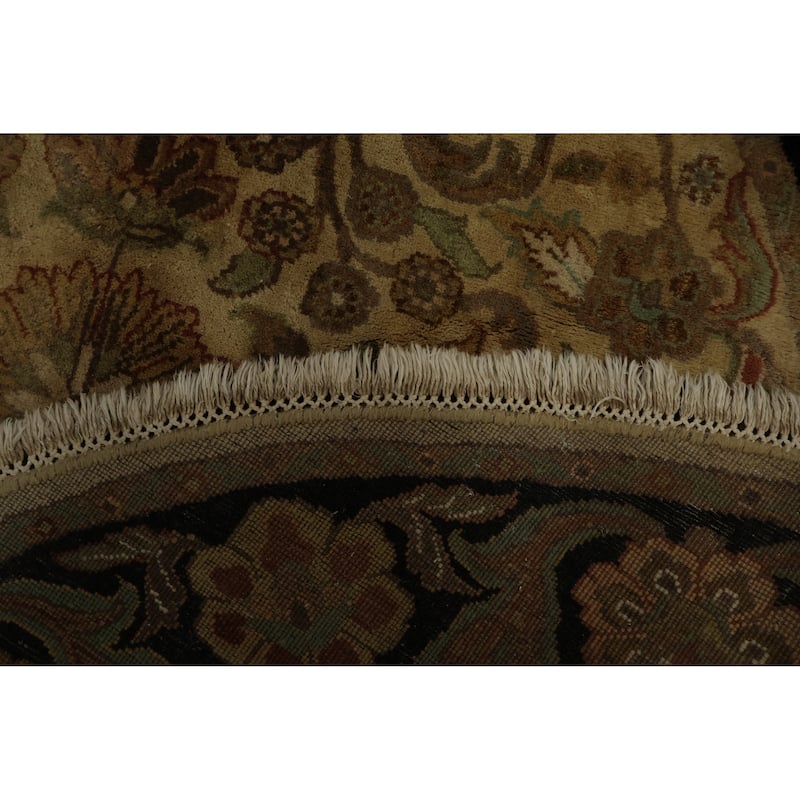 Hand Knotted Oriental 100% Wool Carpet Traditional All-Over Beige & Ivories Agra Area Rug - 5' 10'' X 5' 11''