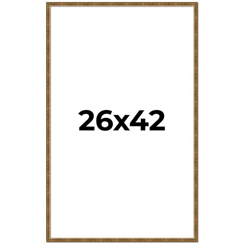 26x42 Frame Gold Kingsley Distressed Solid Wood Picture Frame Width