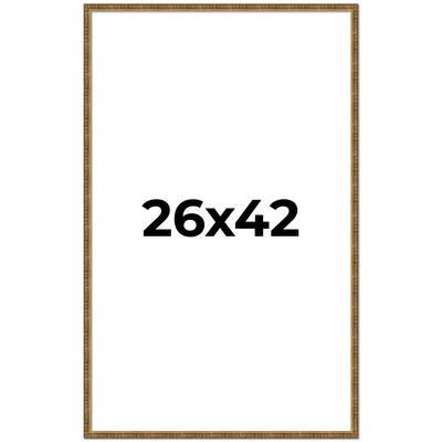 26x42 Frame Gold Kingsley Distressed Solid Wood Picture Frame Width