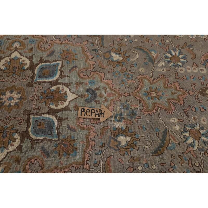 Over-Dyed Tabriz Persian Vintage Rug Handmade Wool Carpet - 7'11"x 11'6"
