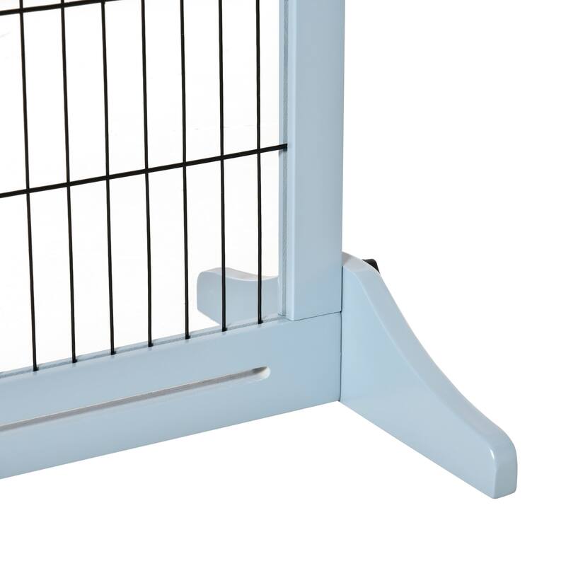 Extra Wide Freestanding Pet Gate Dog Crate Dog Cage with Adjustable Length Dog House Dog Room for Living Room