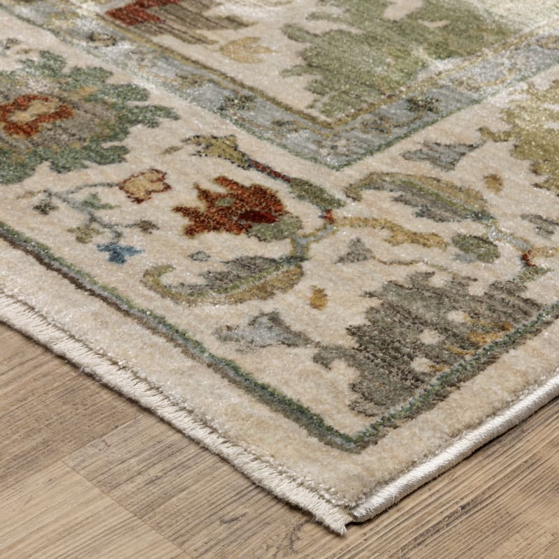 Esme Vintage Oriental Ivory/ Multi Area Rug