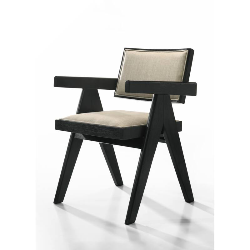 Jasper 21" 3-Piece Ebony Black Arm Chairs and Console Table Set
