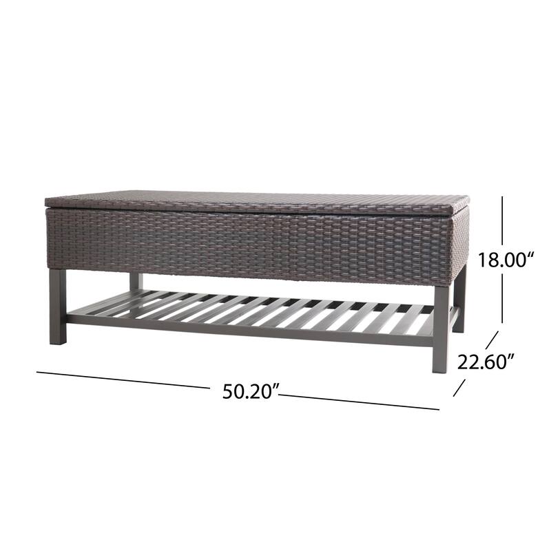 Rattan Storage Bench