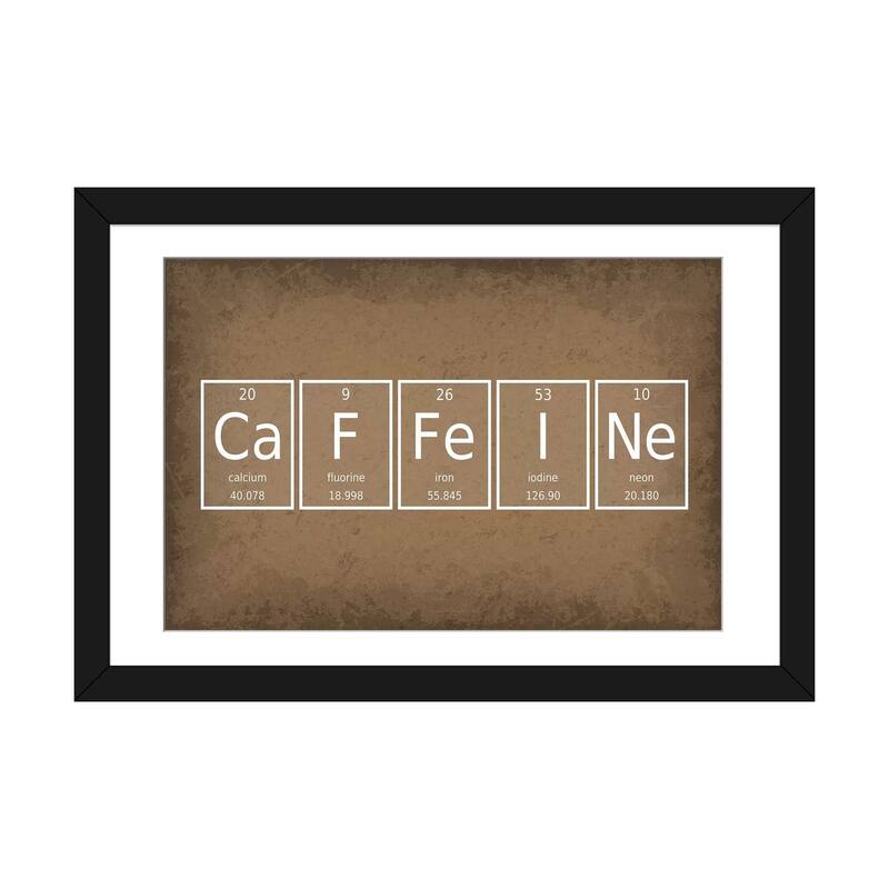 iCanvas "Caffeine" by GetYourNerdOn - Black - 24x32x1
