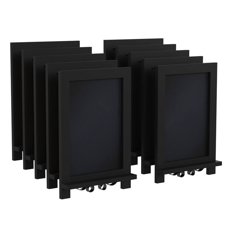10 Pack Tabletop or Wall Mount Magnetic Chalkboards