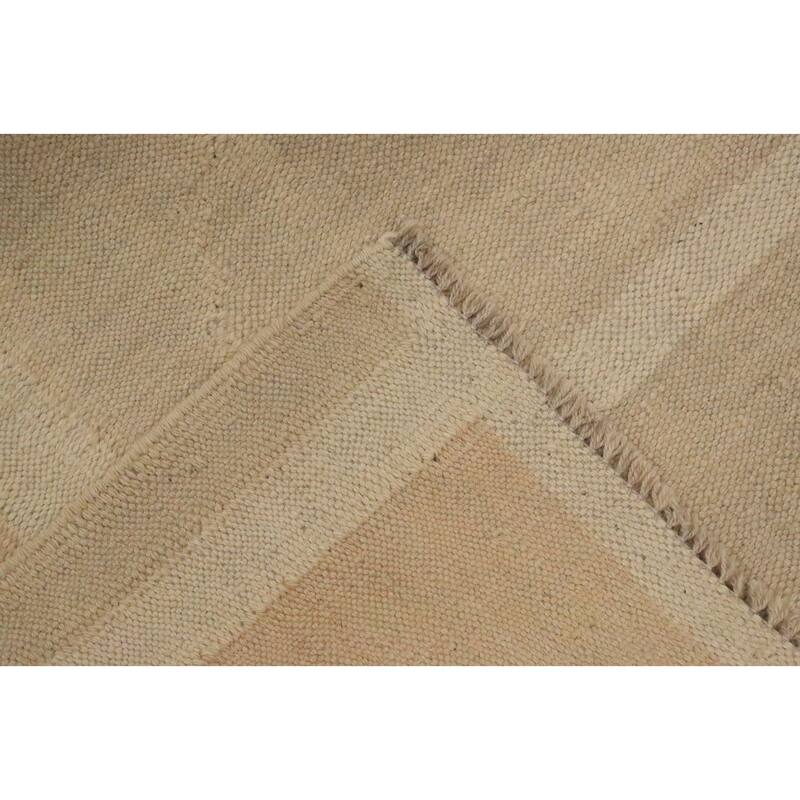 Hand Woven Oriental 100% Wool Carpet Southwestern Tribal Brown Kilim Area Rug - 5' 7'' X 3' 10''