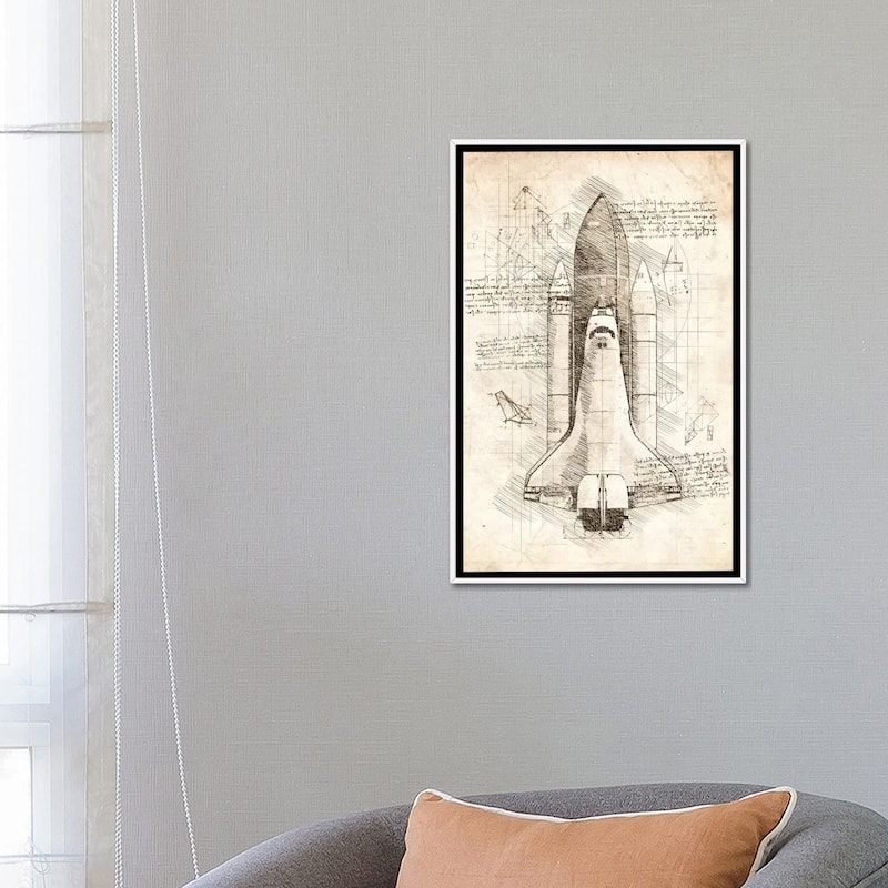 iCanvas "Space Shuttle" by Cornel Vlad Framed Canvas Print