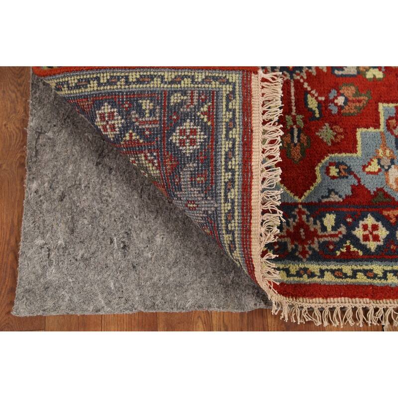 Geometric Heriz Serapi Indian Rug Hand-Knotted Wool Carpet - 2'10"x 5'1"