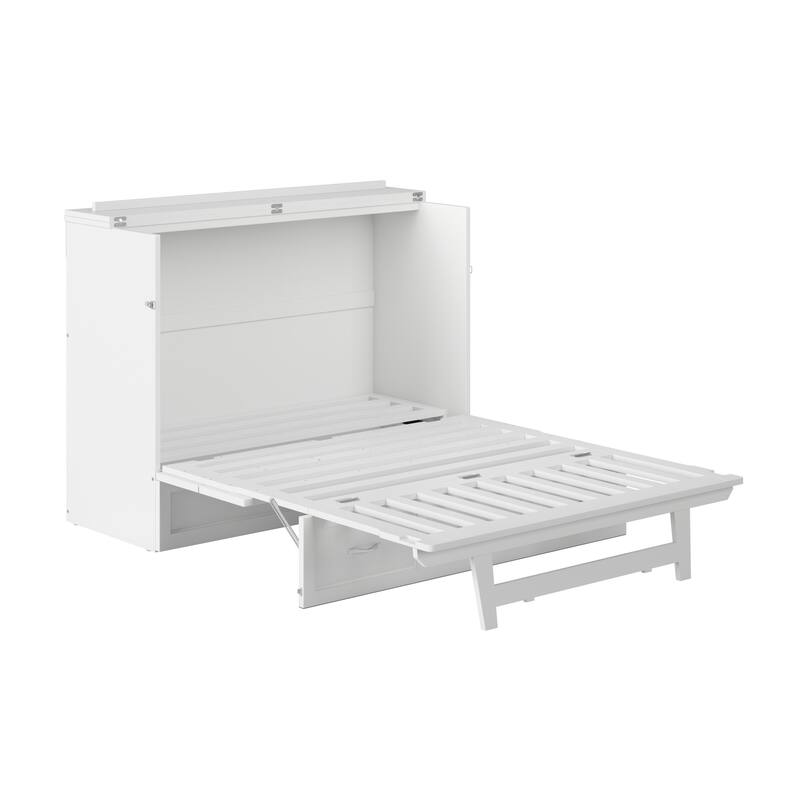 AFI Northfield Murphy Bed Chest with 6" Mattress, Storage Drawer & Built-In Charger