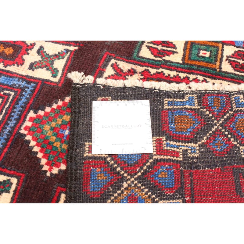 ECARPETGALLERY Hand-knotted Teimani Red Wool Rug - 2'8 x 4'6