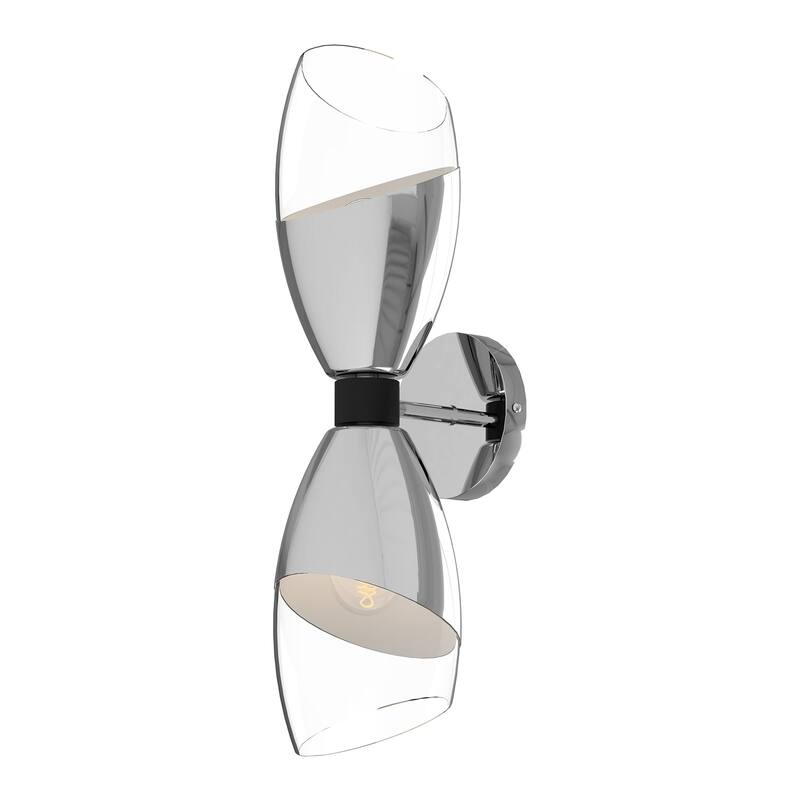 Alora Lighting WV587224CL Capri 2 Light 19" Tall Wall Sconce with - Chrome