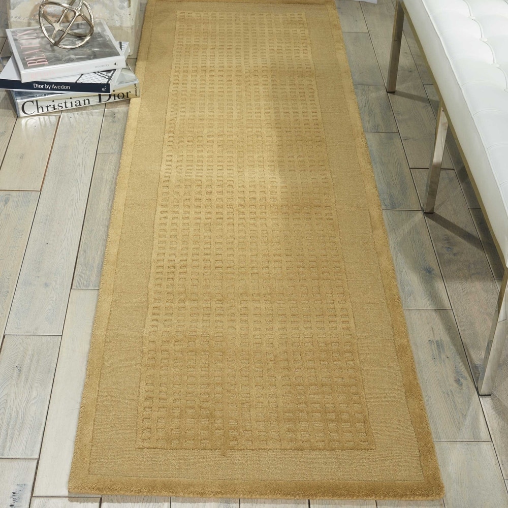 Nourison Westport Solid Border Hand-tufted Wool Area Rug