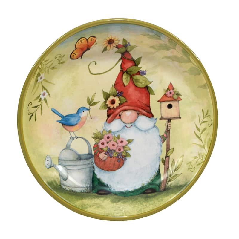 Certified International Garden Gnomes 38 oz. Soup/Pasta Bowls, Set of 4 Assorted Designs - 38 Oz.
