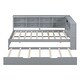 preview thumbnail 11 of 11, Grey Twin Size DayBed w/ Twin Trundle Bunk Bed Frame & Storage Shelf & USB