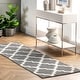 preview thumbnail 22 of 31, Nuloom Luna Geometric Trellis Area Rug 2'6" x 6' Runner - Grey - Rectangle