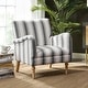 preview thumbnail 5 of 47, Seip Classic and Contemporary Striped Arm Chair with Spindle Legs by HULALA HOME