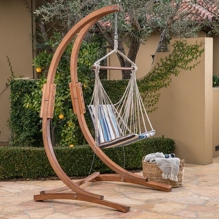 Griffith Outdoor Fabric Hanging Chair (Frame Not Included) by Christopher Knight Home