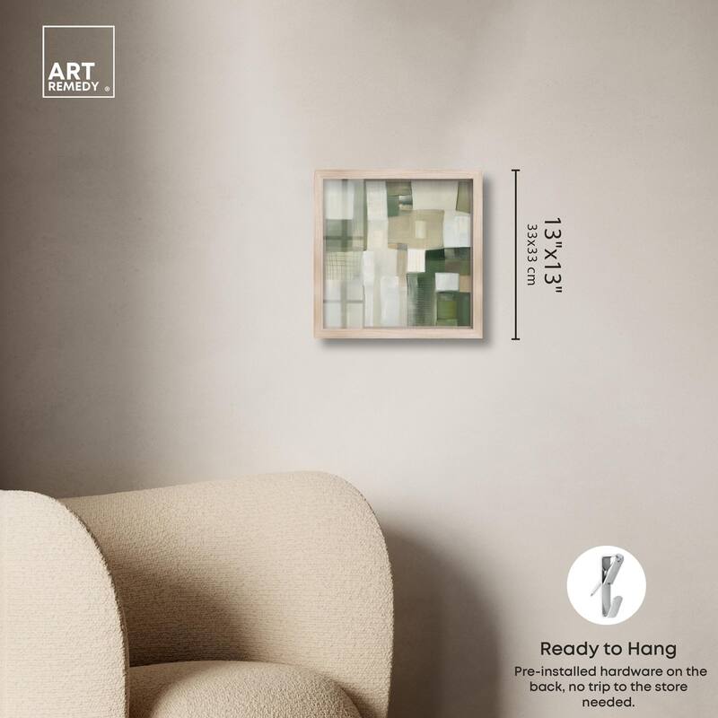 Pale Jade Green II Shadowbox by Art Remedy