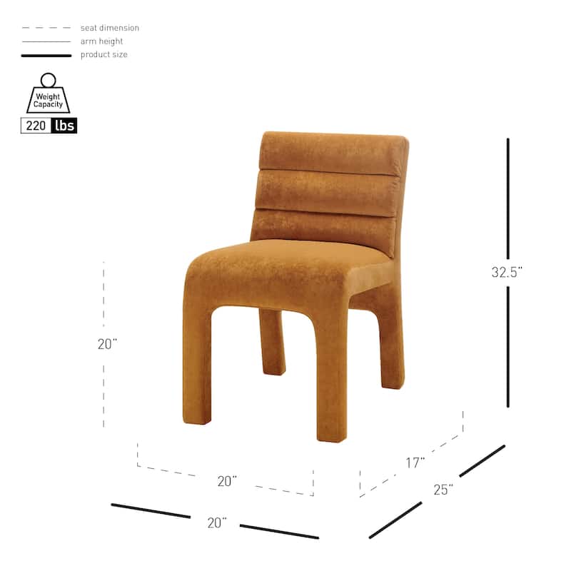 NPD Furniture Josie Velvet Dining Side Chair (Set of 2)