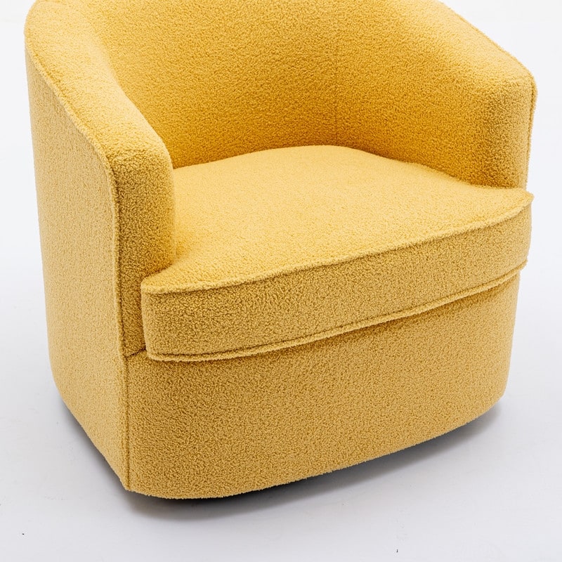 SEYNAR Modern Boucle Upholstered 360 Degree Swivel Accent Club Chair Set of 2