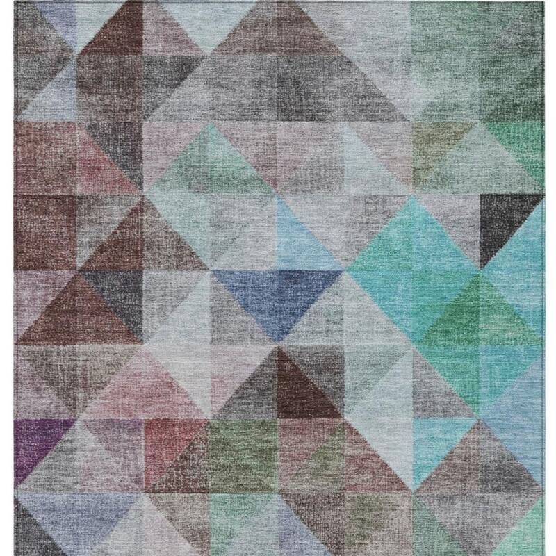 HomeRoots Geometric Transitional Rectangle Outdoor Rug
