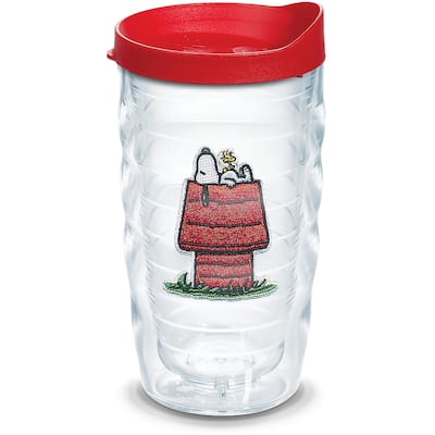 Tervis Peanuts Snoopy Woodstock Best Buddies Collection Made in USA Double Walled Insulated Travel Tumbler, House - 10oz Wavy