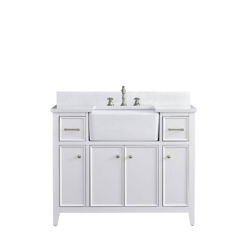 Sudio Design Bathroom Vanity Casey Collection. - 42" Single Sink - White