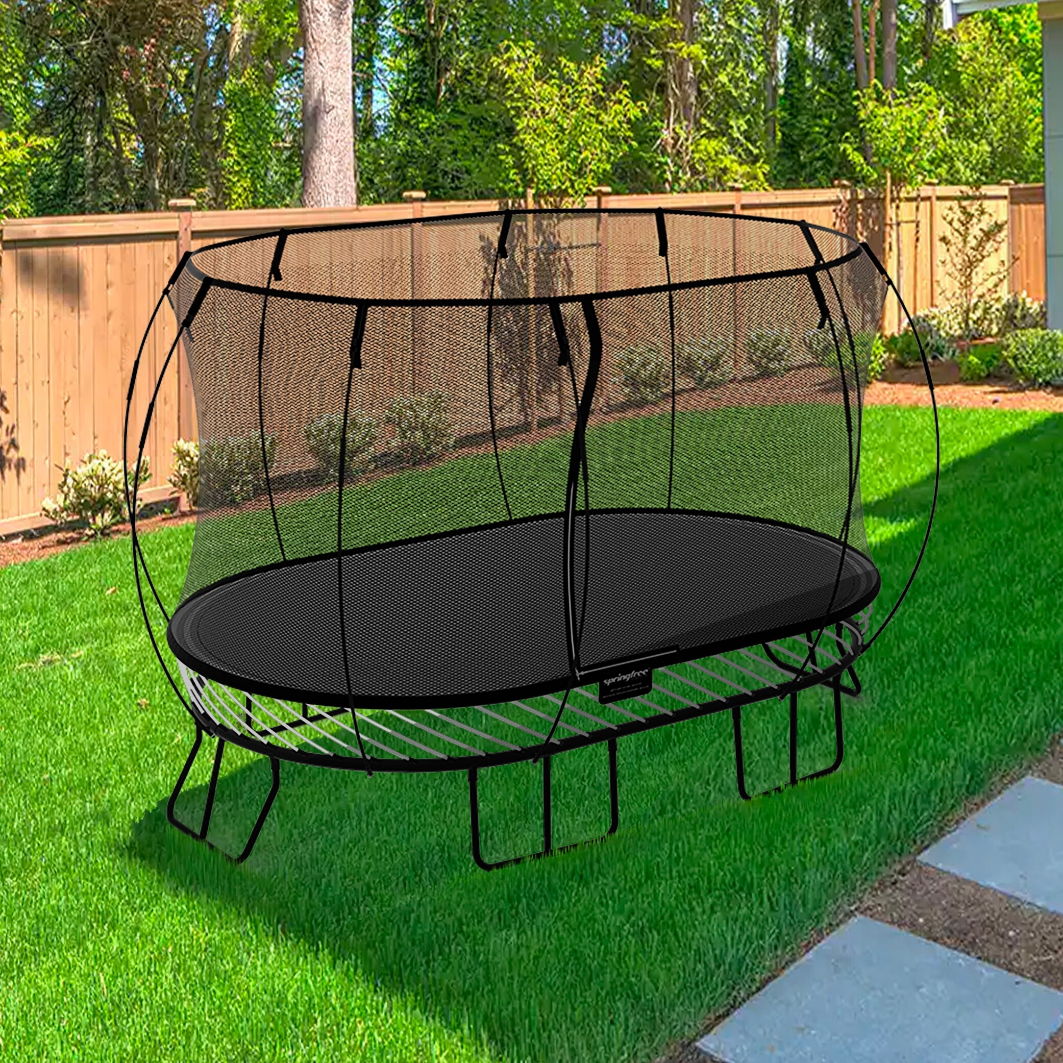 Springfree Trampoline Kids Outdoor Large Oval 8 x 13 Trampoline
