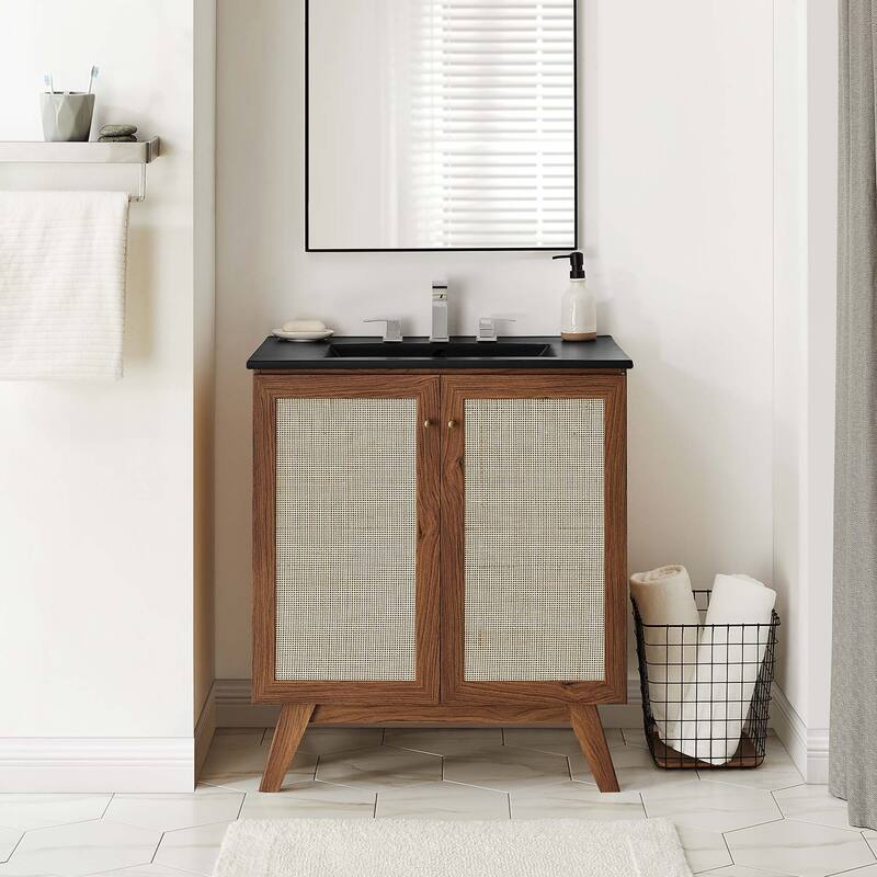 Soma 30" Bathroom Vanity - Walnut - Walnut Finish