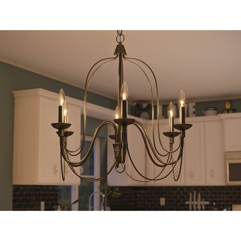 Kenroy Home Pannier 6-Light Chandelier - Oil Rubbed Bronze