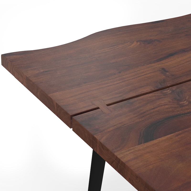WyndenHall Scarlette 72 x 36 inch Rectangle Modern Industrial Dining Table - 72 inches wide