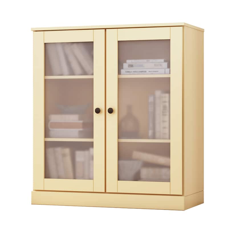 100% Solid Wood 3-shelf Bookcase with Optional Doors by Palace Imports