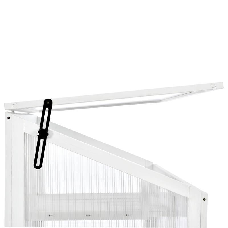 62" Portable Cold Frame Greenhouse with Wheels & Adjustable Shelves