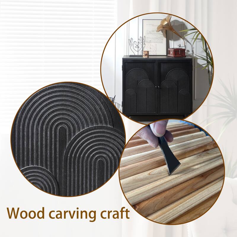 Black Pantry Cabinet Coffee Cabinet Buffet Cabinet Hallway Cabinet