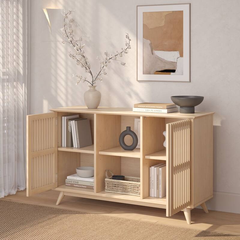 Plank and Beam Mid-Century Modern 2-Door TV Stand