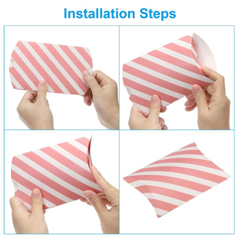 Pillow Boxes, 20Pcs Wedding Gift Boxes 5.5 x 3.9 Inch for Wedding Blue