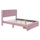 preview thumbnail 24 of 50, Beige Full Velvet Upholstered Bed with Large Storage Drawer - Stylish & Spacious