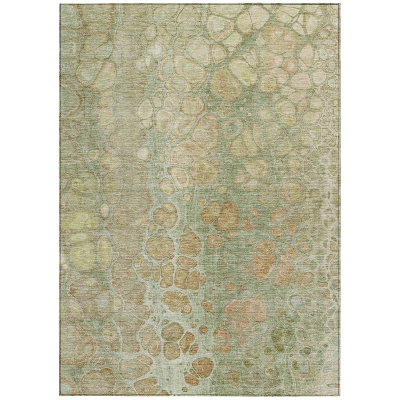 HomeRoots Abstract Transitional Rectangle Outdoor Rug