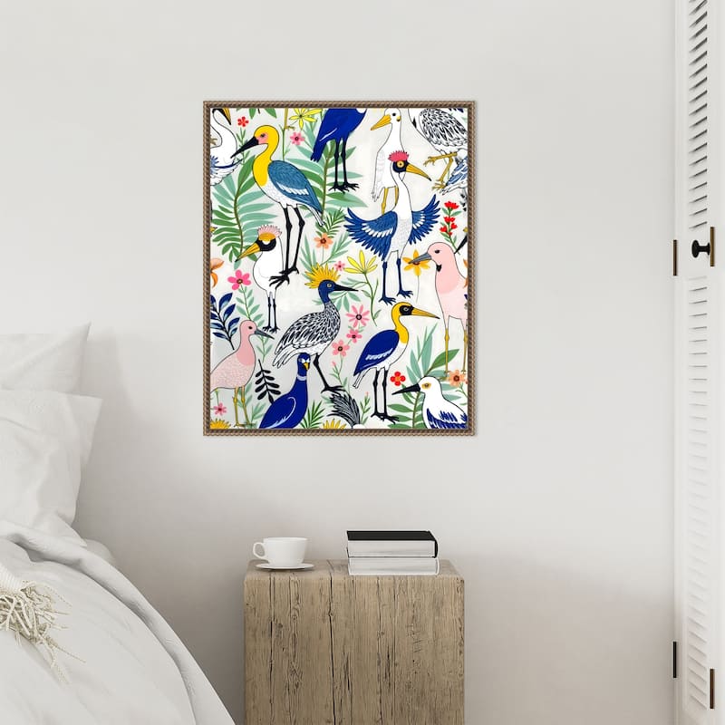 The Aviary Almanac by Uma Gokhale Framed Canvas Wall Art