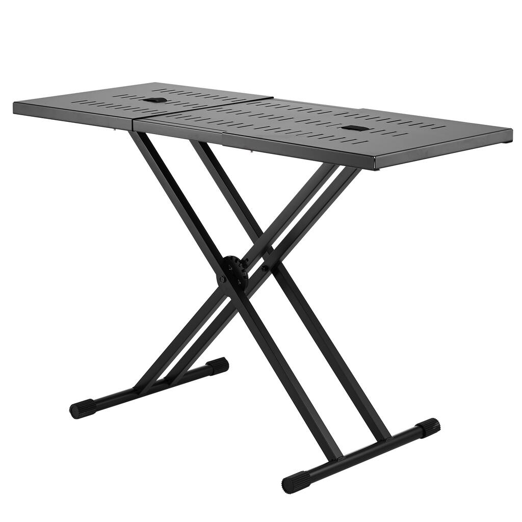 DJ Table Stand, Portable DJ Laptop and Controller Stand, Lightweight DJ Desk DJ Booth Adjustable Height DJ Stand