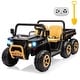 preview thumbnail 36 of 40, 24v Ride On Dump Truck Utv for Kids to Drive, 2 Seater Kids Utv Ride On Truck w/Parent Remote Control Black
