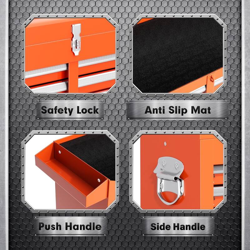 5 Drawer 2 in 1 Rolling Tool Chest Storage Box Garage Rolling Cabinet with Detachable Top Tool Box and Universal Lockable Wheels