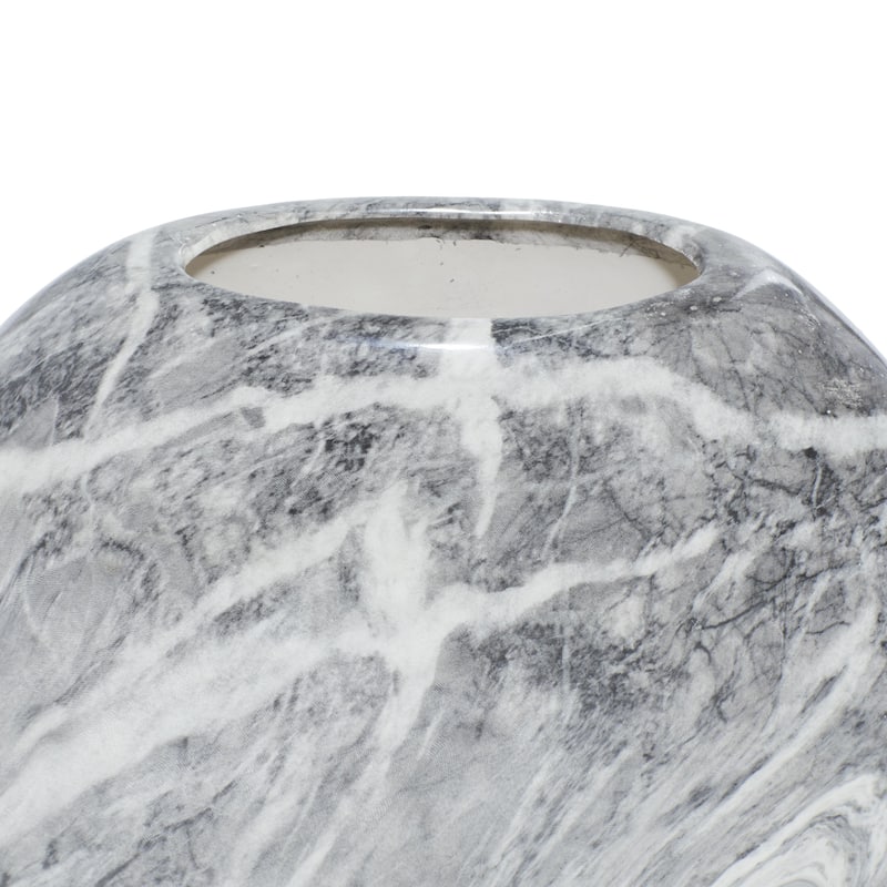 Ceramic Faux Marble Decorative Vase - Set of 3 Gray - Roche River Decor