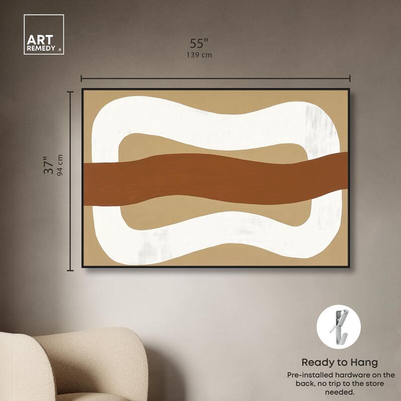 Minimal Wavy I Canvas by Art Remedy
