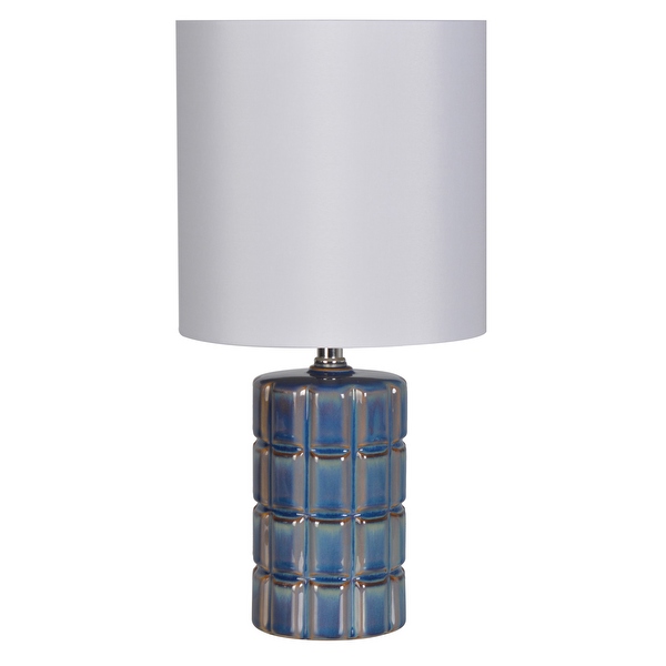 Navy and copper table lamp shop